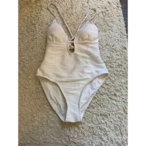 Kids White One Piece Swimsuit